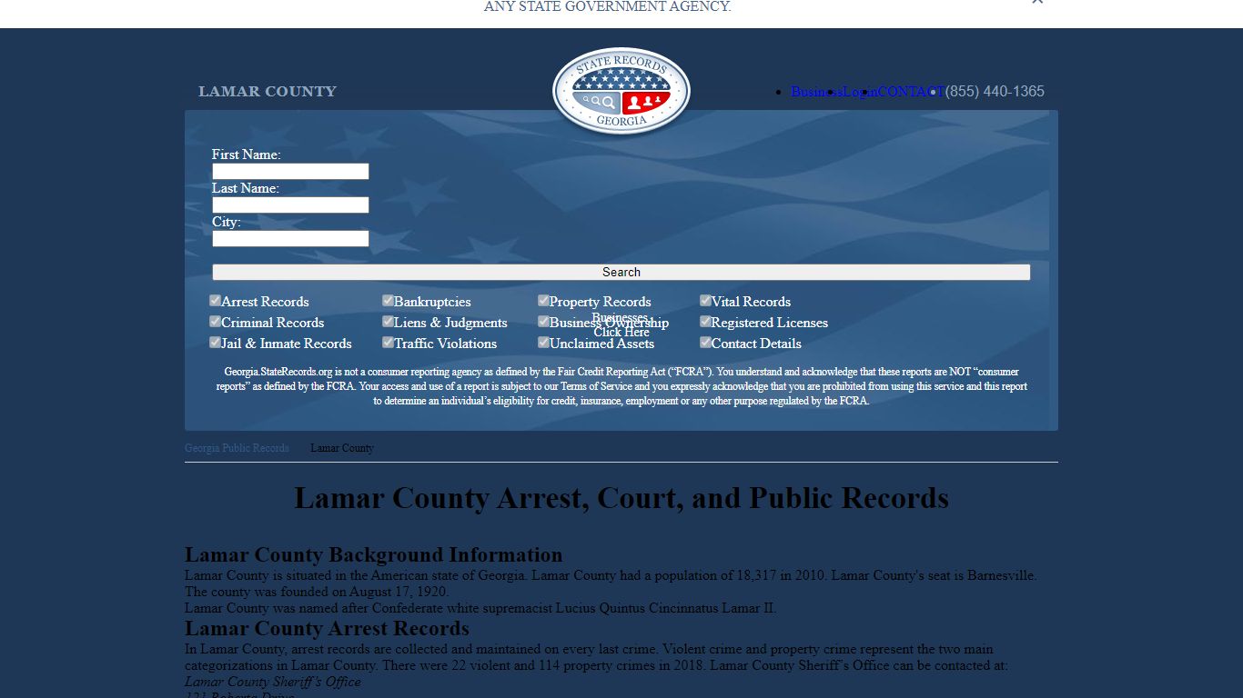 Lamar County Arrest, Court, and Public Records