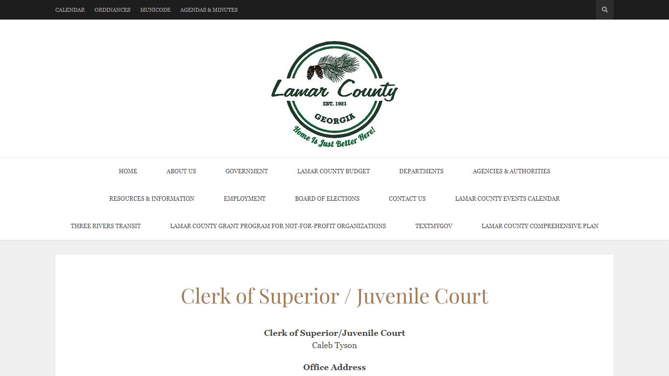 Clerk of Superior / Juvenile Court - Lamar County, Georgia